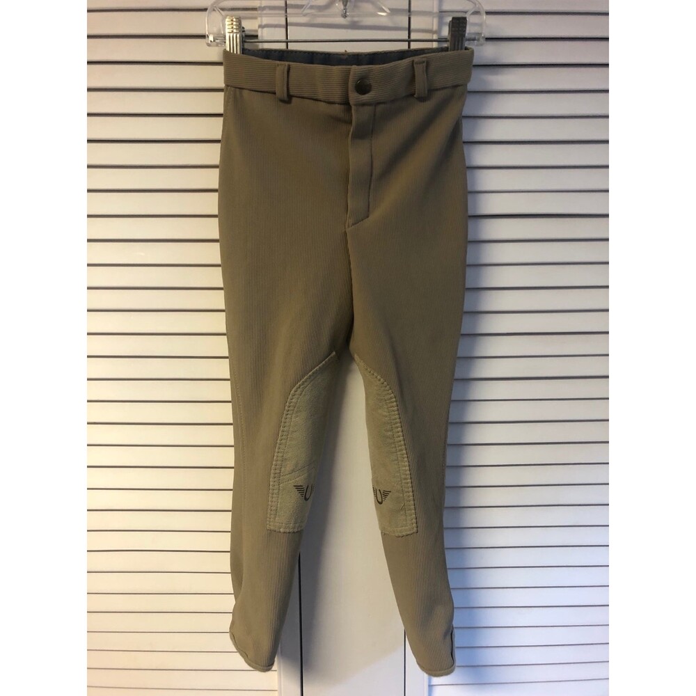 Tuffrider size 8 tan ribb jods knee patches